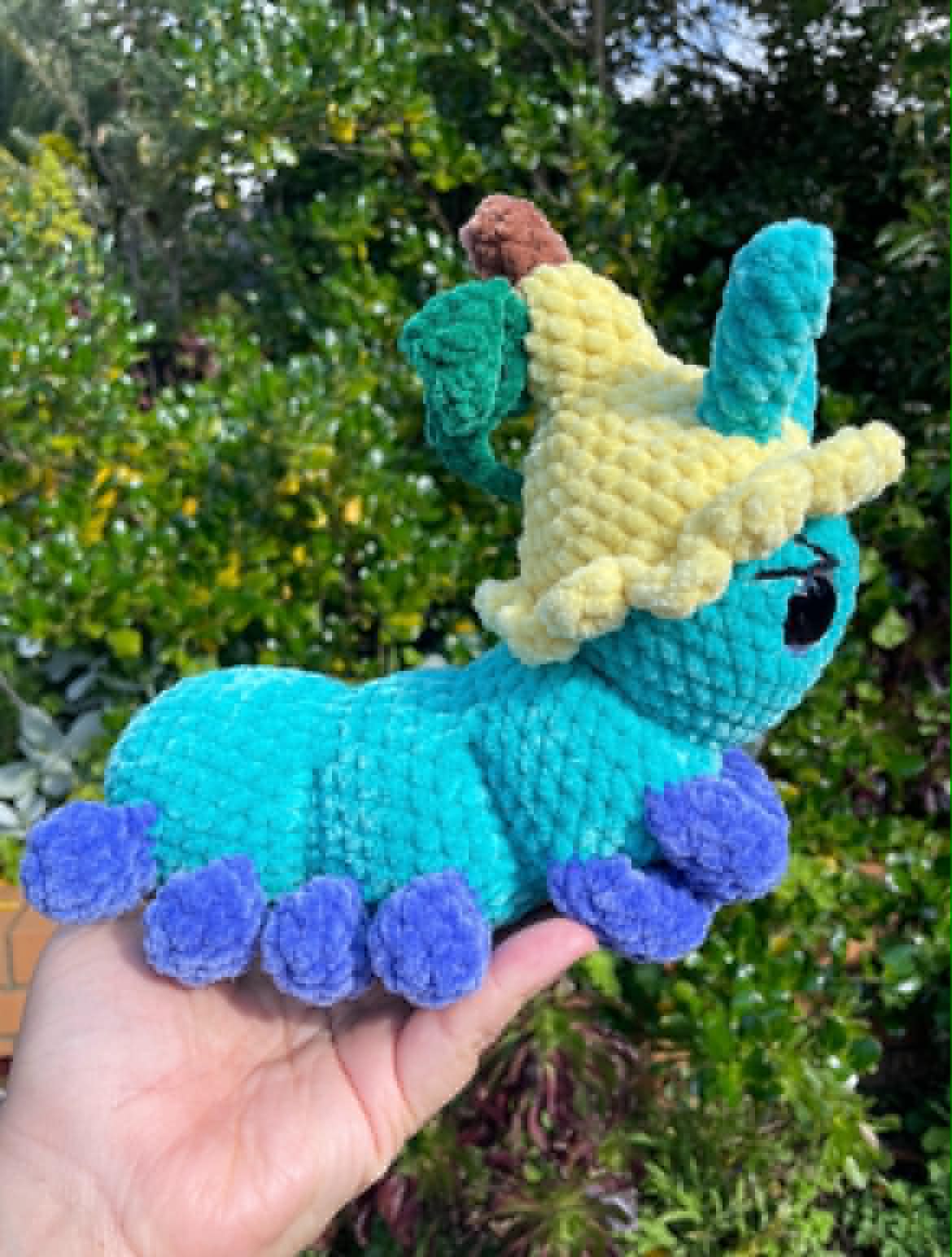 Garden Caterpillar in a Flower Hat